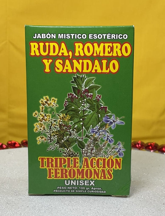 Rude, Rosemary and Sandalwood Soap / Ruda, Romero, y Sandalo Jabon